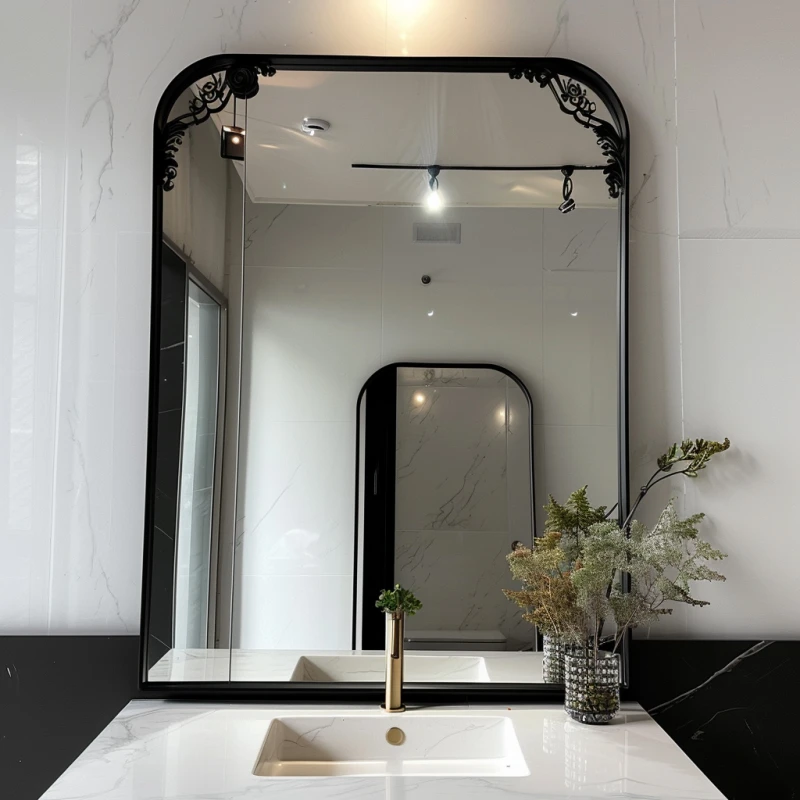 Matte Black Bathroom Mirror